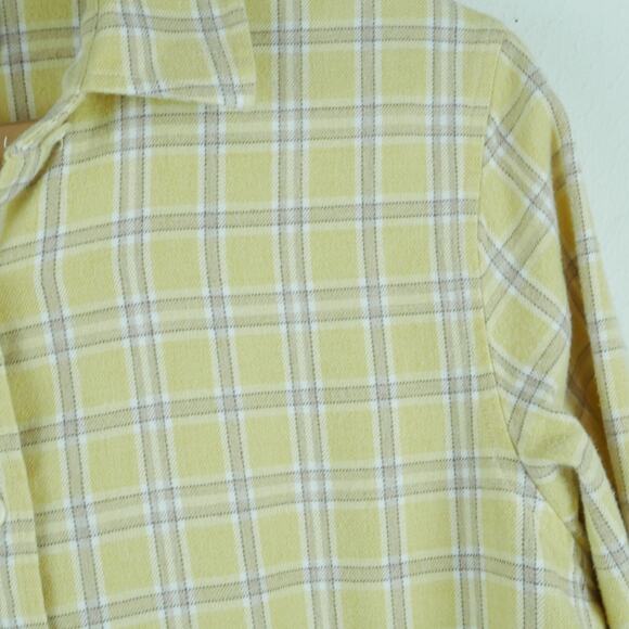 Pendleton Women's Medium Button Up Shirt Butter Yellow Plaid Preppy Classic - Picture 4 of 8